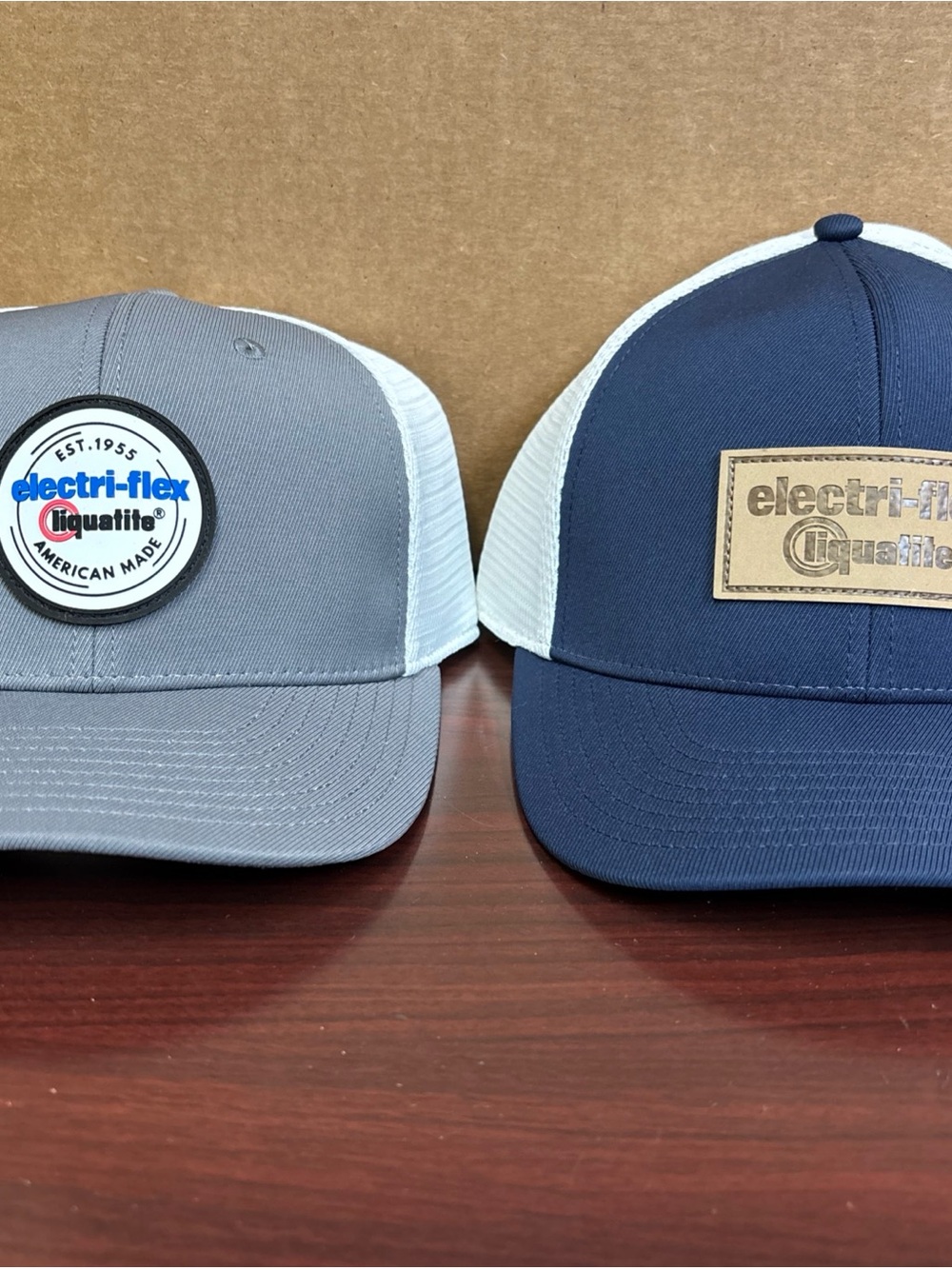 2 Electri-flex Liquatite American Made Mesh Trucker Hats Work Construction Caps